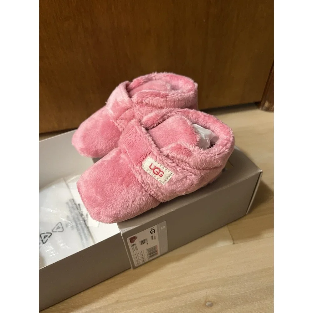 UGG Bixbee Infant Baby Booties Slippers Bubblegum Pink‎ Sz 4/5 12-18 Months NIB